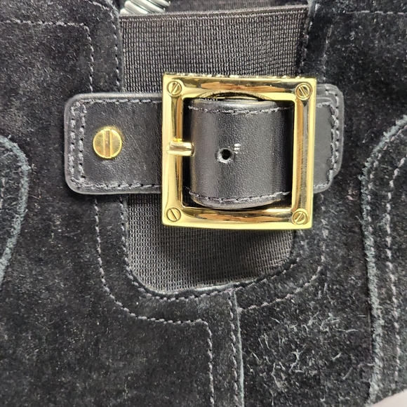 COPY - Tory Burch black suede ankle boots booties size 9.5 - Picture 7 of 10